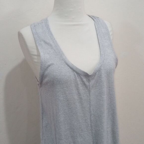 NEW! Prana Corrine Dress  - Oatmeal Stripe - M ~ Hemp Blend Quick Dry UPF 30+ - Picture 6 of 12